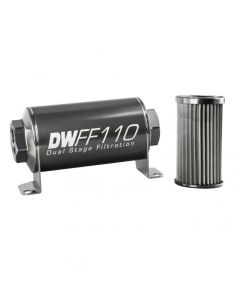 DeatschWerks -10AN Female 10 micron 110mm In-line fuel filter kit- DEAT-8-03-110-010K