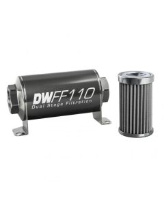 DeatschWerks -10AN Female 40 micron 110mm In-line fuel filter kit- DEAT-8-03-110-100K