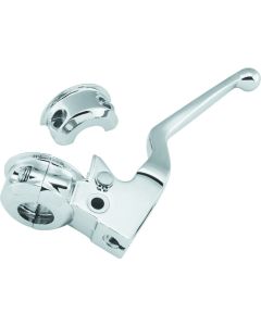 Chrome Clutch Lever & Bracket for Big Twin & XL 82-95