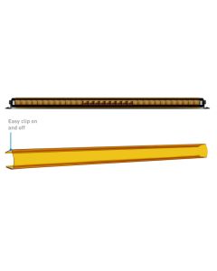 Borne Off-Road Light Bar Cover Single Row 40in Amber - BNLT-COV-SS40YL