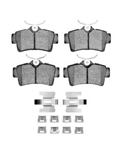 DFC 94-04 Ford Mustang Rear 5000 Advanced Semi Metallic Brake Pads and Hardware Kit - 1551-0627-11