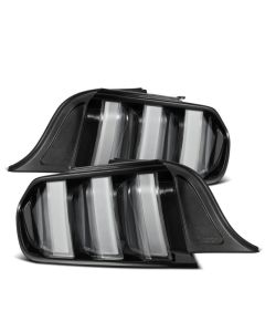 AlphaRex 15-23 Ford Mustang NOVA-Series Prismatic LED Tail Lights Black-Clear - 655020