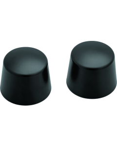 Satin Black Front Axle Nut Caps - Kuryakyn 1229