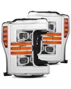 AlphaRex 17-19 Ford F-250 SD PRO-Series Proj Headlights Plank Style Chrome w/Activ Light/Seq Signal - 880107