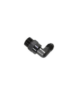 Snow -8 ORB to -6AN 90 Degree Swivel Fitting (Black) - SNF-60869