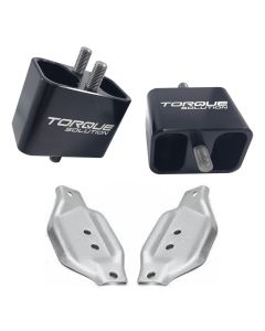 Torque Solution Solid Billet Engine Mounts w/ Mount Plates: 02-14 Subaru WRX / 04-17 STI - TS-SU-200SB-PL
