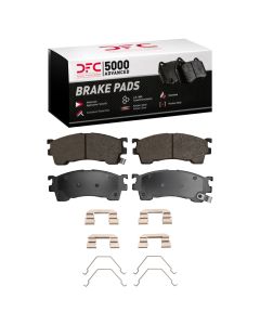DFC 98-03 Mazda Protege Front 5000 Advanced Ceramic Brake Pads and Hardware Kit - 1551-0637-01