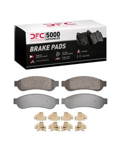 DFC 10-12 Ford F-250 2WD (Super Duty) Rear 5000 Advanced Semi Metallic Brake Pads and Hardware Kit - 1551-1334-02