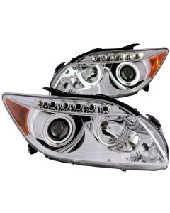 ANZO 2005-2010 Scion Tc Projector Headlights w/ Halo Chrome (CCFL) - 121120