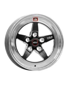 Weld S71 Wheel 15x8 5x4.75 0mm Black Center - Polished Shell- WELD-71LB-508B45A