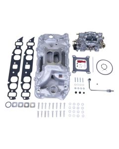 Edelbrock Manifold And Carb Kit Performer RPM Air-Gap Big Block Chevrolet Oval Port Natural Finish - 2063