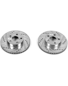 Power Stop 04-09 Toyota Prius Front Evolution Drilled & Slotted Rotors - Pair - JBR1119XPR