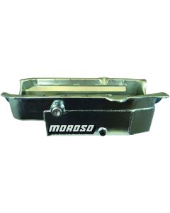 Moroso 86-Up Chevrolet Small Block (w/1in Inspection Bung) Wet Sump 8qt 6.5in Steel Oil Pan - 21327