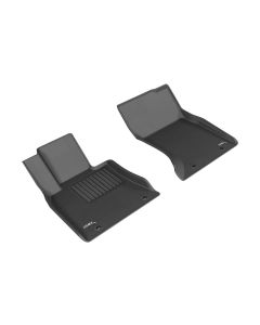 3D MAXpider 15-16 Hyundai Genesis Sedan AWD / 17-20 G80 AWD Kagu 1st Row Floormats - Black - L1HY05011509