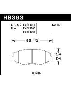Hawk 12-15 Honda Civic Si / 03-14 Honda Accord Sedan/Coupe DTC-70 Race Front Brake Pads - HB393U.665