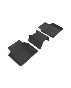 3D MAXpider 2016-2020 BMW 7 Series Kagu 2nd Row Floormats - Black - L1BM07621509