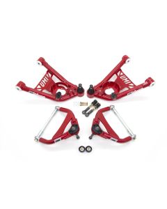 UMI Performance 64-72 GM A-Body Tubular Upper & Lower Front A-Arm Kit- Delrin Bushings - 403256-3-R