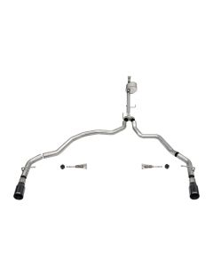 Corsa 2021-2025 Ford F-150 Regular Cab/ 8in Bed 5.0L V8 Xtreme Cat-Back Dual Rear Exit-Black PVD - 21146BLK