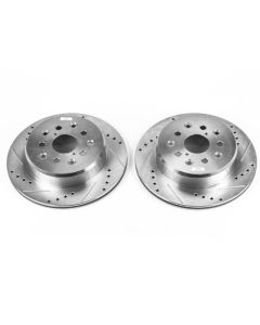 Power Stop 93-97 Lexus GS300 Rear Evolution Drilled & Slotted Rotors - Pair - JBR717XPR