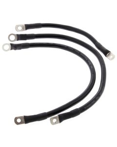 All Balls Racing 66-77 Harley FLH Electra Glide Battery Cable Kit Black - 79-3006-1