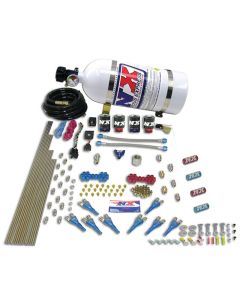 Nitrous Express Street Shark Gas 4 Solenoids Nitrous Kit (100-150-250HP) w/5lb Bottle - 90100-05