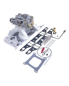 Edelbrock Manifold And Carb Kit Performer RPM Air-Gap Small Block Chrysler Natural Finish - 2075