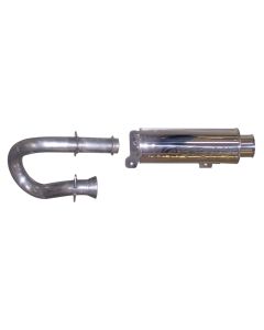 Gibson 11-13 Yamaha YXR700F Rhino 700 FI Base Single Exhaust - Stainless - 96010