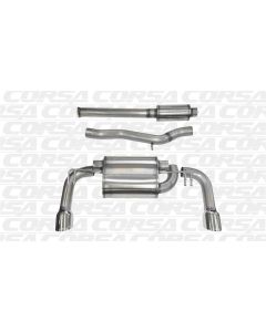Corsa 2008-2015 Mitsubishi Lancer Evolution X Sedan 2.0L Polished Sport Dual Rear Cat-Back Exhaust - 14858
