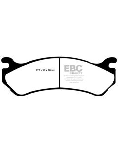 EBC 02 Cadillac Escalade 5.3 (Akebono rear caliper) Ultimax2 Front Brake Pads - UD785