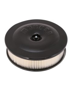 Moroso Race/Street Air Cleaner - 8-1/2in x 2-3/8in Filter - Aluminum - Black Powder Coat - 66303