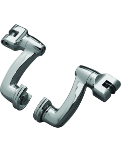 Chrome Longhorn Offset Peg Mounts - Kuryakyn 8016 Pair