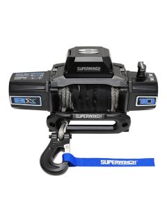 Superwinch 10000 LBS 12V DC 3/8in x 80ft Synthetic Rope SX10SR Winch - Semi Gloss Black - 1710204