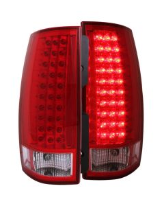 ANZO 2007-2014 Chevrolet Suburban LED Taillights Red/Clear - 311082