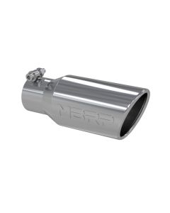 MBRP T304 Stainless Steel 4" O.D. Angled Rolled End 2 3/4" Inlet 10" Length Exhaust Tip- MBRP-T5157