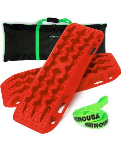 Rhino USA Red Recovery Traction Boards - Durable Pair