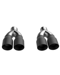 2015-2023 Dodge Challenger 5.7L QTP Black Quad Tip Adapter - 430015TB