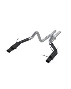 MBRP Black Coated 3" Catback Dual Split Rear Race Version Ford Mustang GT | Shelby GT500 2011-2014- - S7264BLK