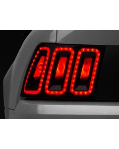 Raxiom 99-04 Ford Mustang Excluding 99-01 Cobra Icon LED Tail Lights- Black Housing (Smoked Lens) - 100807