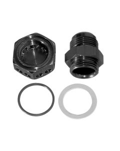 Moroso Positive Seal Fitting -12An - Black Anodized Aluminum - Single - 22635