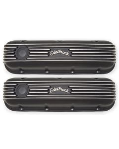Edelbrock Valve Cover Classic Series Chevrolet 1965 and Later 396-502 V8 Black - 41853