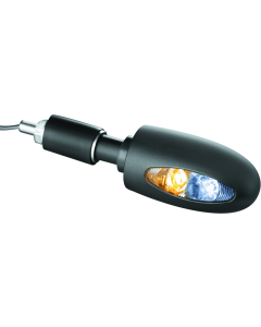 Kuryakyn Bl 1000 7/8-1in Handlebars With Hollow Ends White/Amber Satin Black - 2557