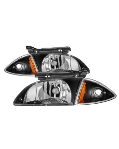 xTune Chevy Cavalier 00-02 Corner Lamp & Headlights 4pcs set-Black HD-JH-CCAV00-SET-BK - 9036705