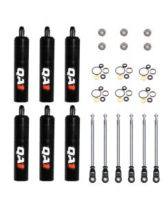 QA1 20.30 Eye-B/Eye-B V-None Dry LD Piston Shock Large Steel 13.38 - 6 Pack - 5Q7RLD-DRY-6PK