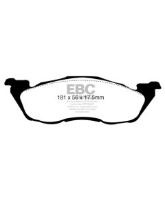 EBC 97-98 Dodge Dakota 2WD 2.5 Yellowstuff Front Brake Pads - DP41276R