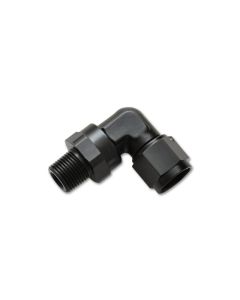 Vibrant -6AN to 3/8in NPT Female Swivel 90 Degree Adapter Fitting - 11385
