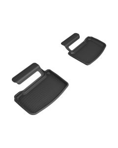 3D MAXpider 20-23 Porsche Taycan (9J1) Kagu Rear Floor Mat - Black - L1PO02721509