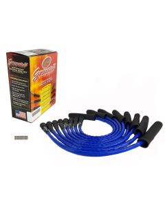 Granatelli 10-14 Ford 6.2L Perf Wire Set w/Inserts/Blue Hi-Temp Jacket/Black Fire Sleeve - 28-2116HTBLB