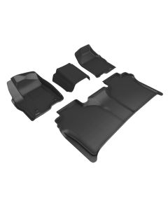 3D Maxpider 19-23 Gmc Sierra Crew Cab Kagu Floor Mat- Black R1 R2 - L1GM03101509