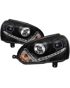 Spyder Volkswagen GTI 06-09/Jetta 06-09 Halogen Model Only - DRL Black PRO-YD-VG06-DRL-BK - 5017505