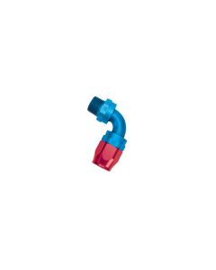 Russell Performance -6 AN Red/Blue 90 Degree Full Flow Swivel Pipe Thread Hose End (With 3/8in NPT) - 612180